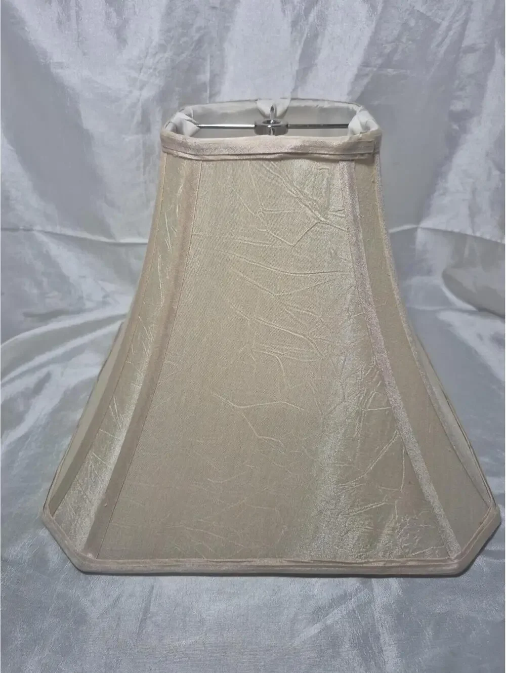 Square Bell Inverted Textured Ivory Corner Lamp Shade 13